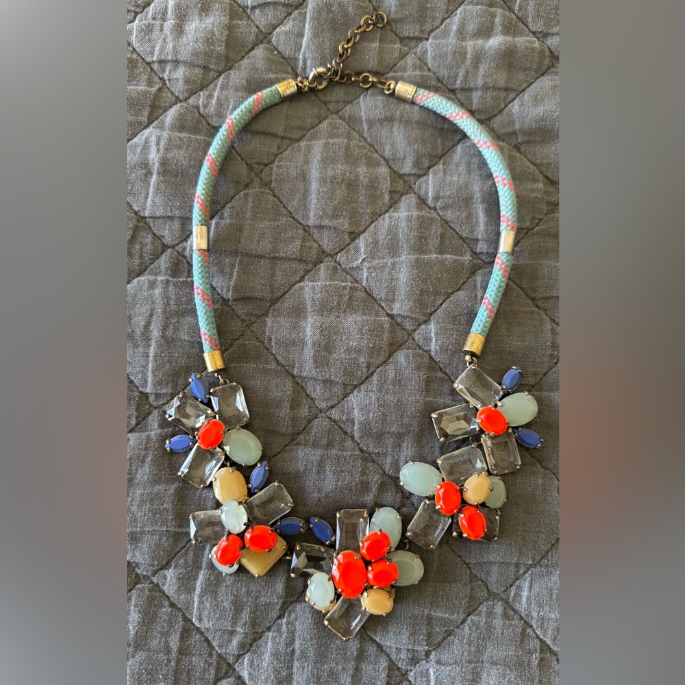 J Crew Vintage Colorful Statement Necklace